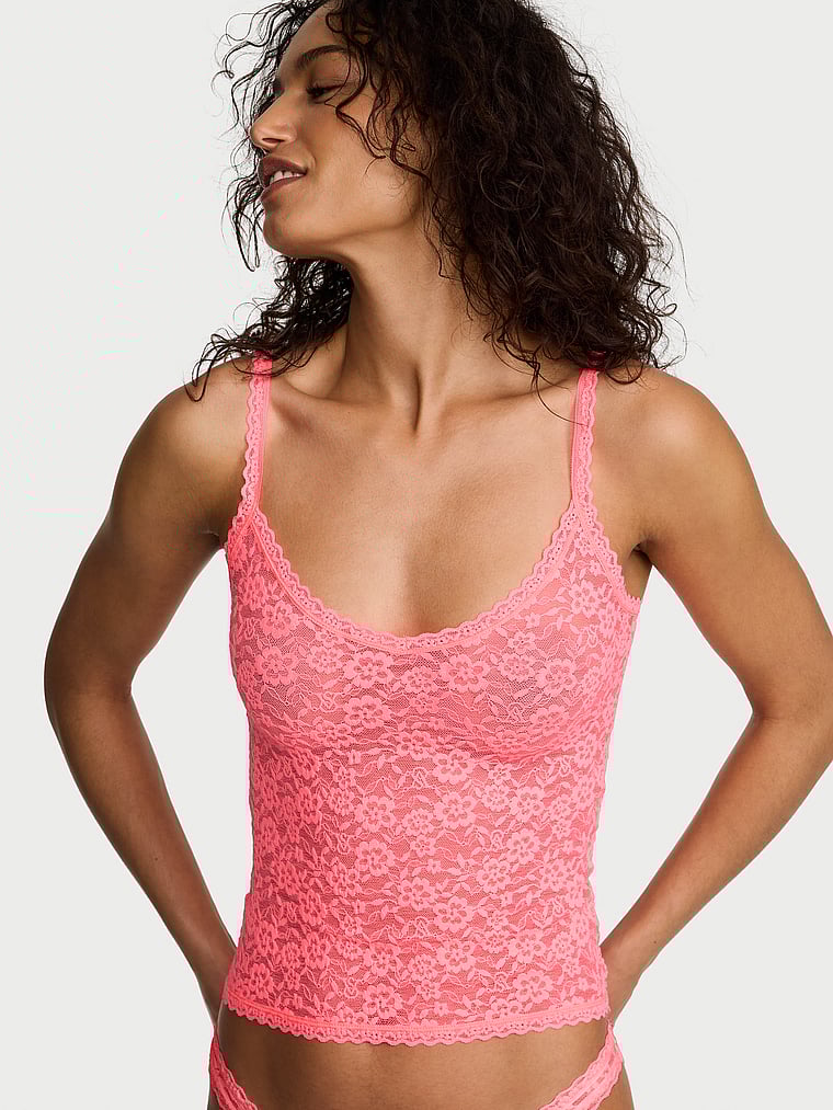 Victoria's Secret, Victoria's Secret Lacie Cami, Pink, onModelFront, 1 of 5