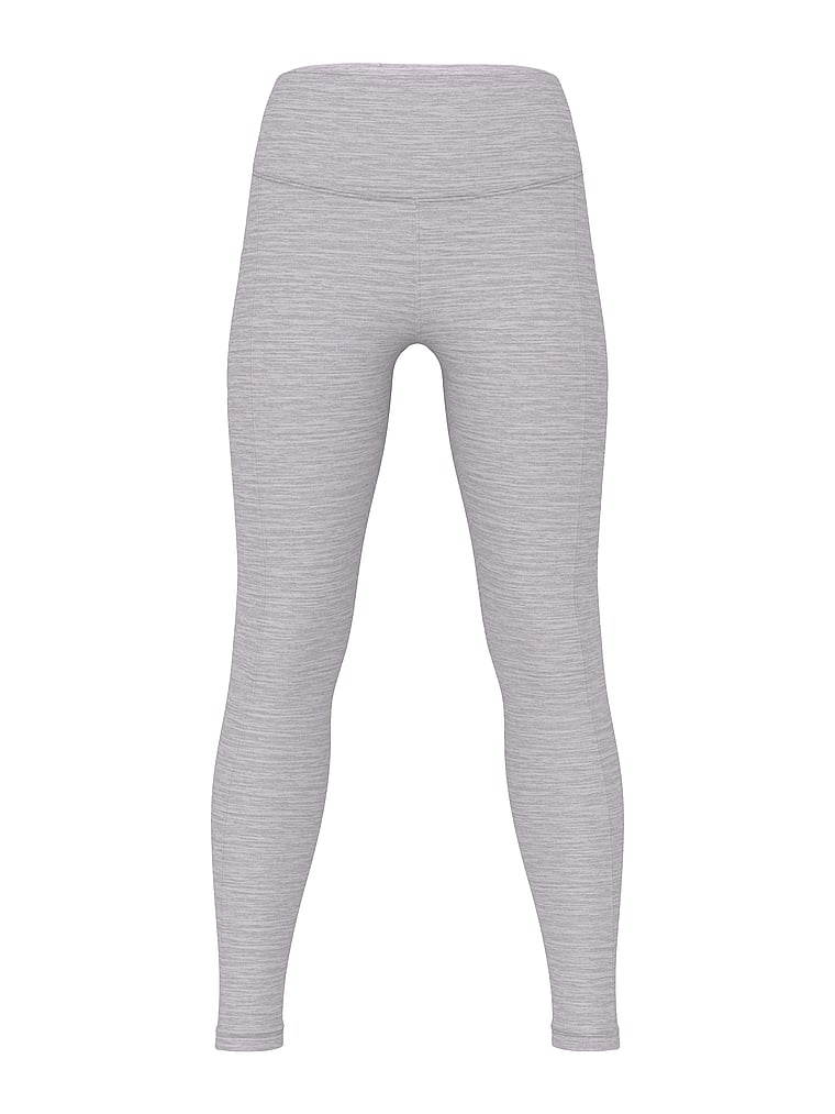 Victoria's Secret, VSX VSX New Essential Pocket Legging, Heather Pearl Stone, offModelFront, 3 of 4