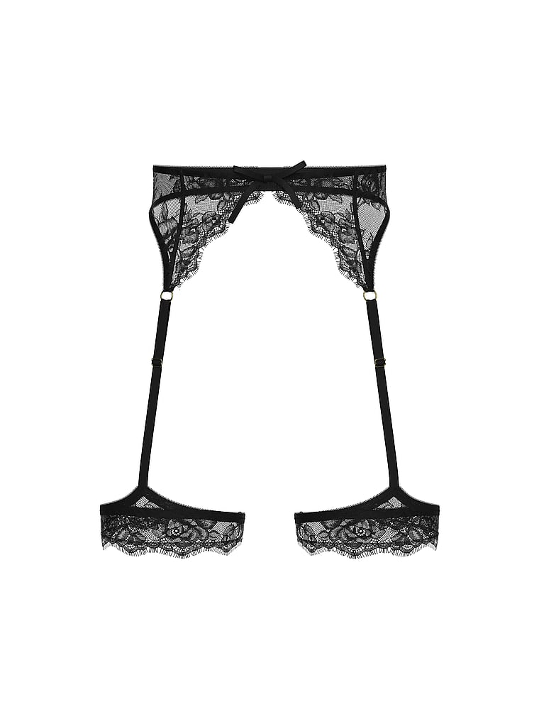 Rose Lace Bows Garter Belt