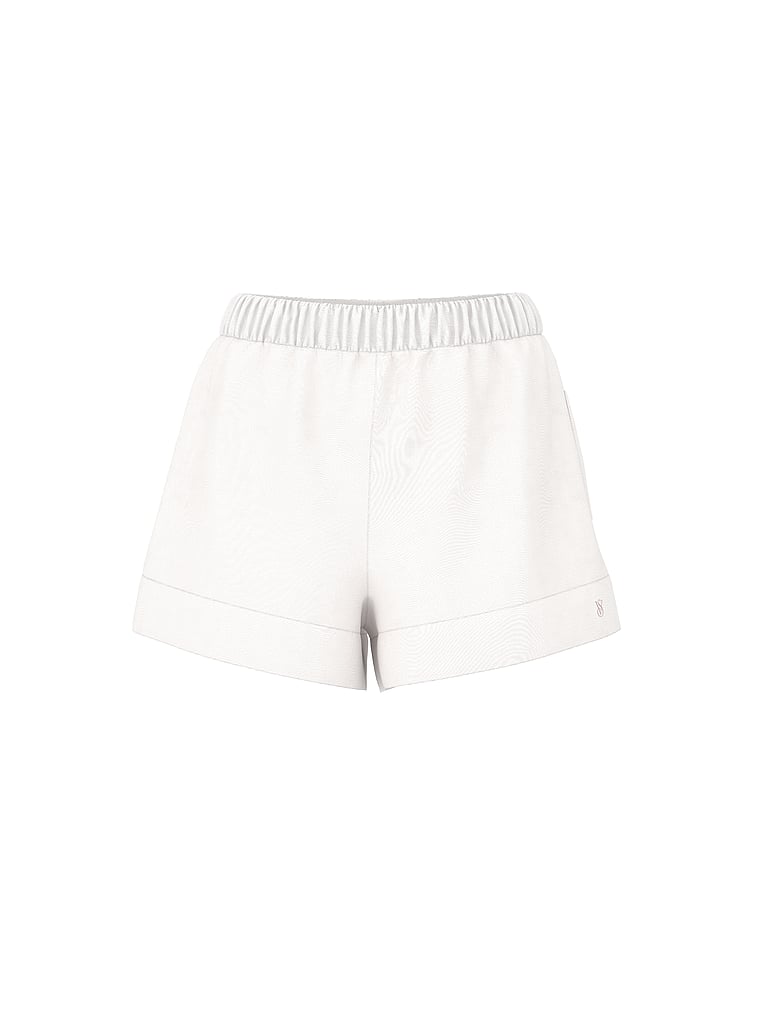 Victoria's Secret, Victoria's Secret Swim Beachwear Heritage Stripe Linen Shorts, Coconut White, offModelFront, 3 of 3