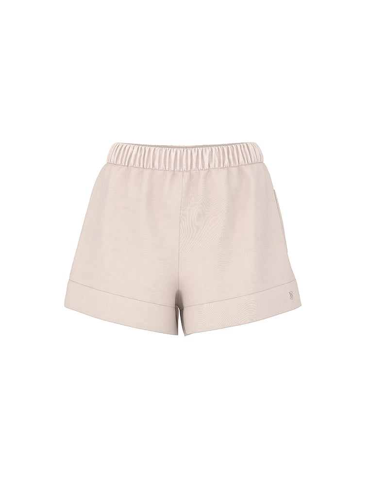 Victoria's Secret, Victoria's Secret Swim Beachwear Linen Shorts, Vanilla Bean, offModelFront, 3 of 3