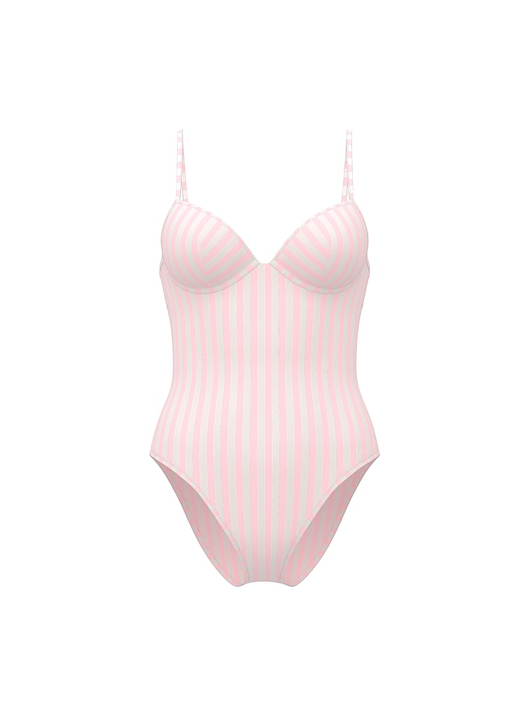 Essential Heritage Stripe Balconette Cheeky One-Piece Swimsuit