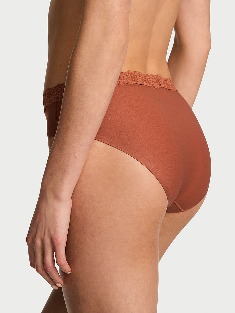 Body by Victoria Flex Lace-Trim Mid-Rise Bikini Panty