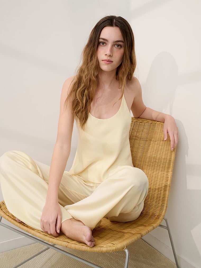 Washable Silk Bias Cami & Pant Pajama Set