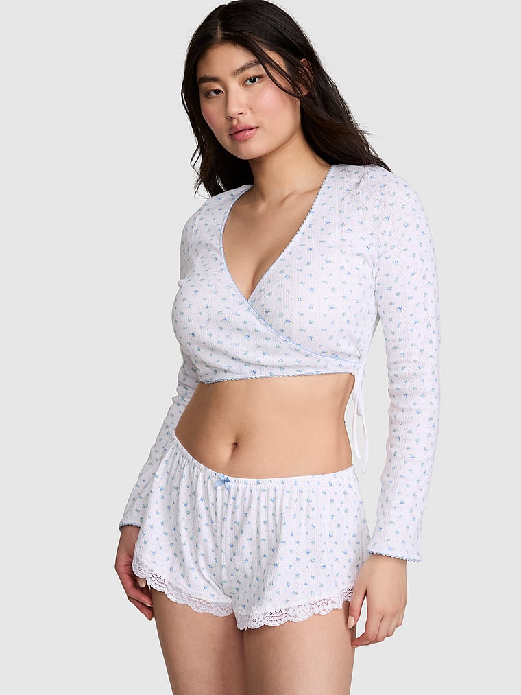 Mariposa Cotton Long Sleeve Wrap