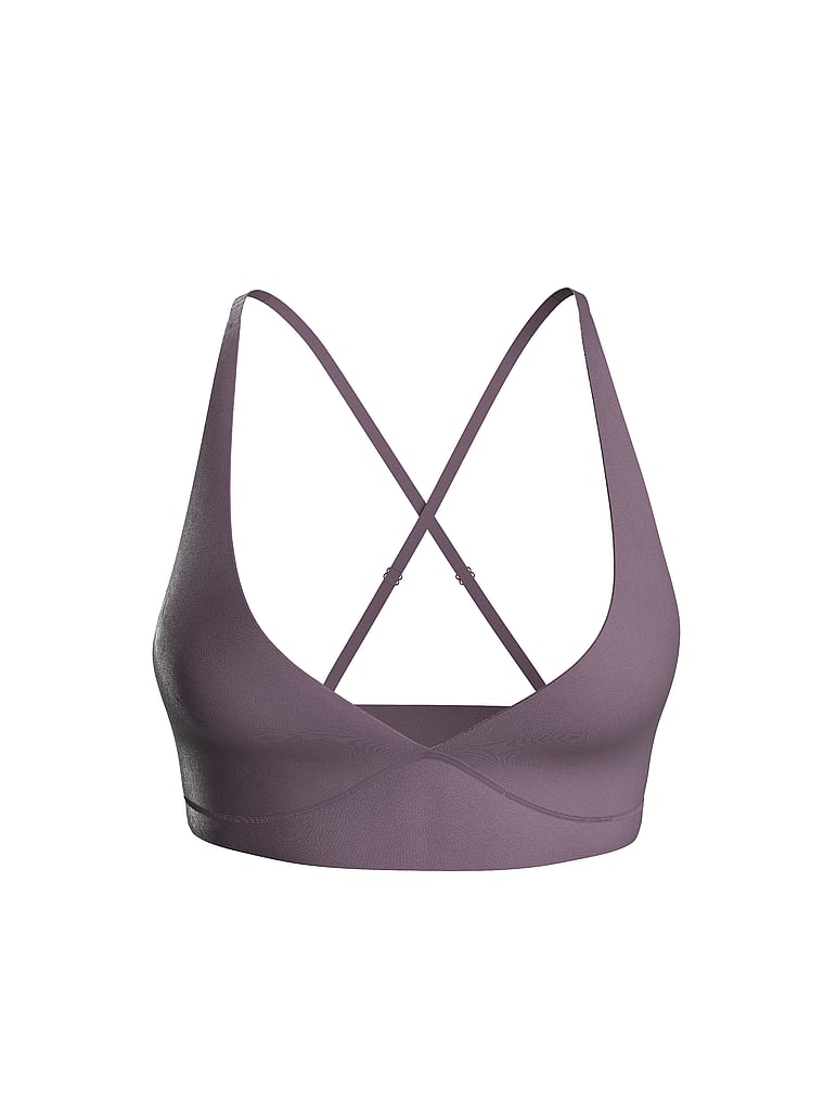 PINK Relay Criss-Cross Plunge Sports Bra, offModelFront, 3 of 3