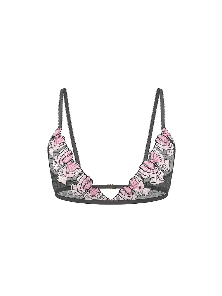 Tease Rose Embroidery Triangle Bralette