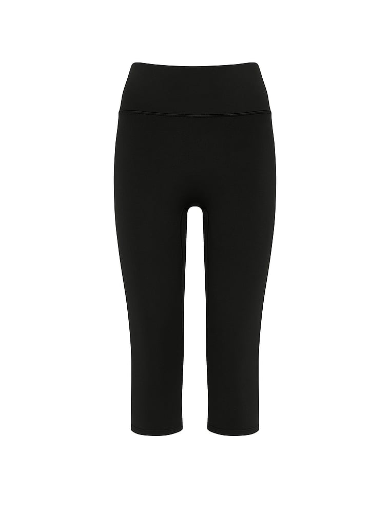 PINK PINK Relay™ Capri Leggings, Pure Black, offModelFront, 3 of 3