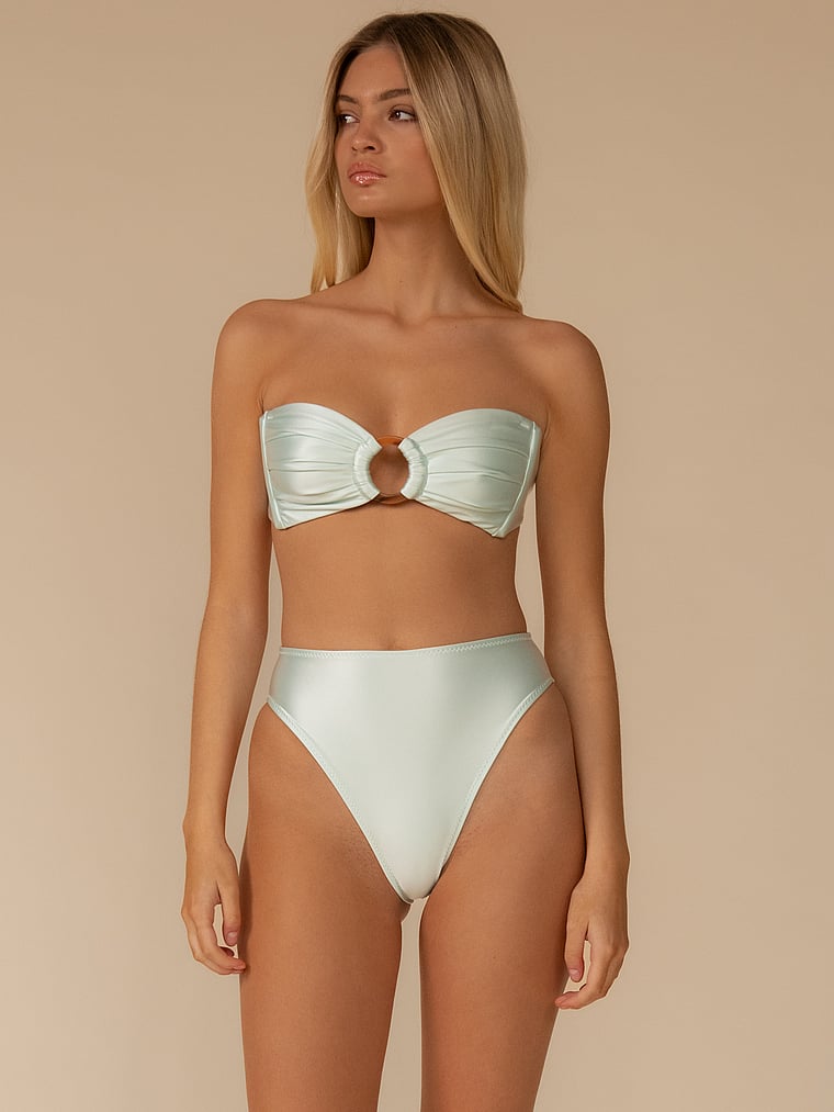 Victoria's Secret, Montce Seafoam Silkie Paula Bikini Bottom, Seafoam Silkie, onModelBack, 2 of 4