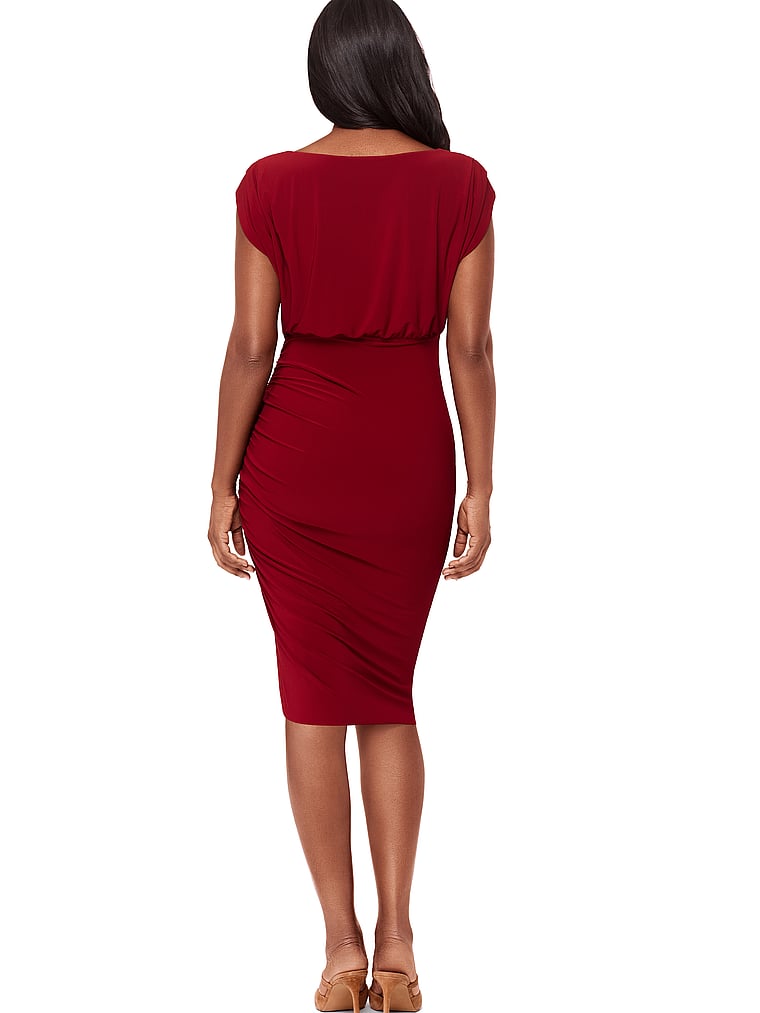 Victoria's Secret, Body by Miraclesuit Bali Shaping Dress, Crimson, onModelBack, 2 of 3