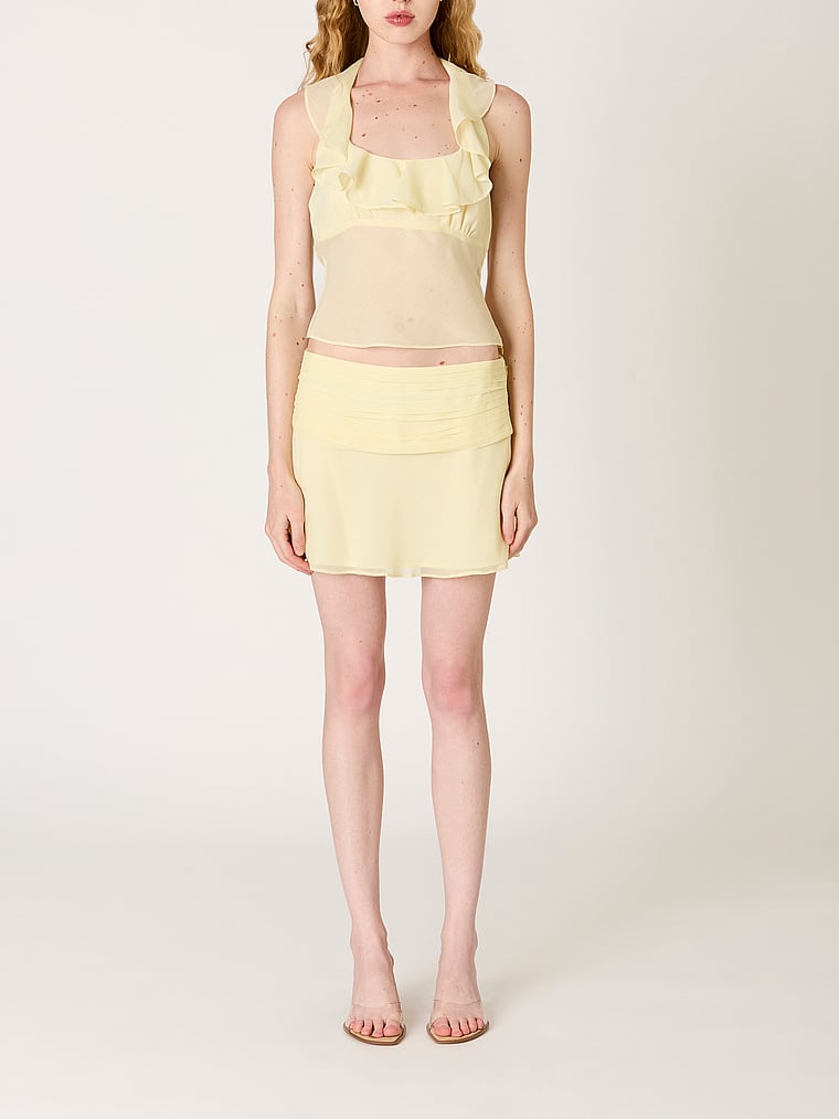 Victoria's Secret, Nia Cassia Skirt, Limon, onModelFront, 2 of 3