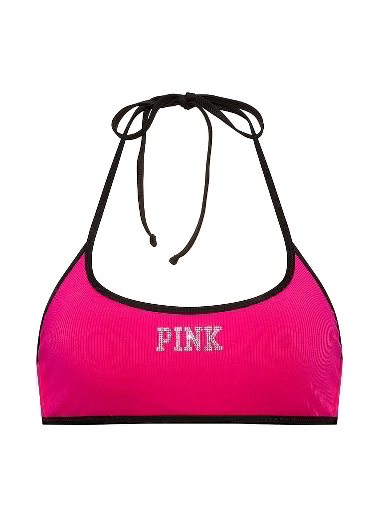 Ribbed Halter Bikini Top