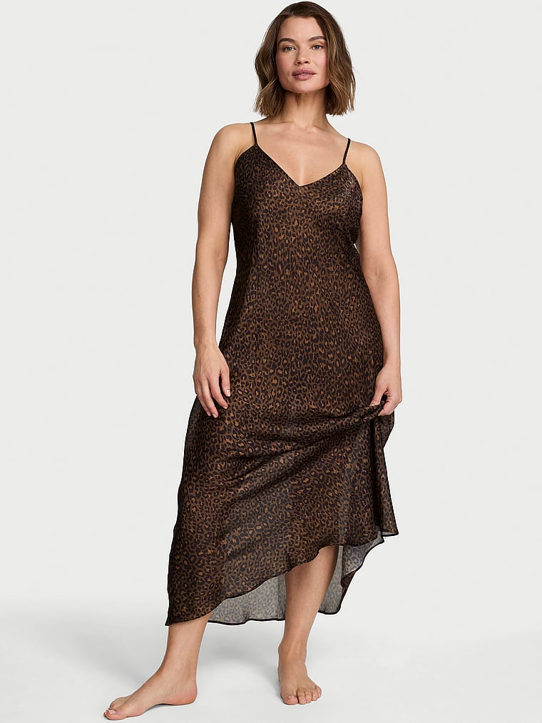 VS Twinkle Strap Satin Long Slip Dress | The Summit VS Twinkle Strap Satin Long Slip Dress | The Summit