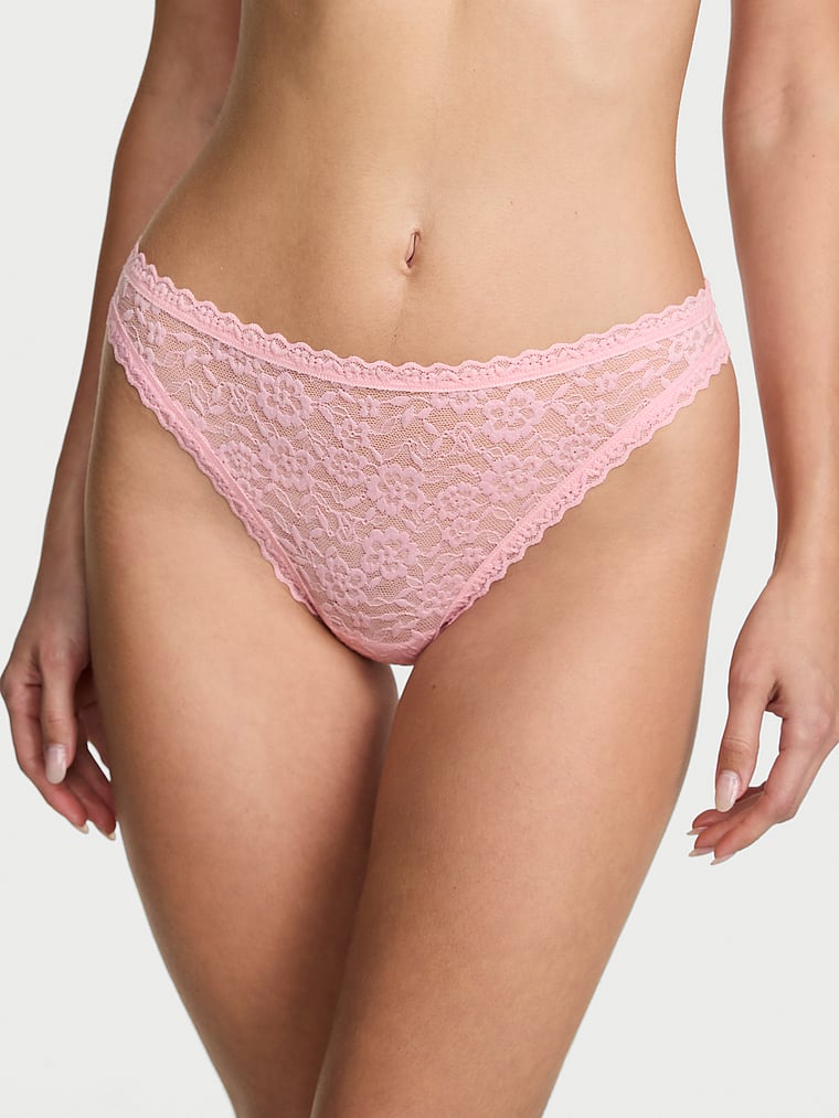 Victoria's Secret, The Lacie Lace Brief Panty, onModelFront, 1 of 3
