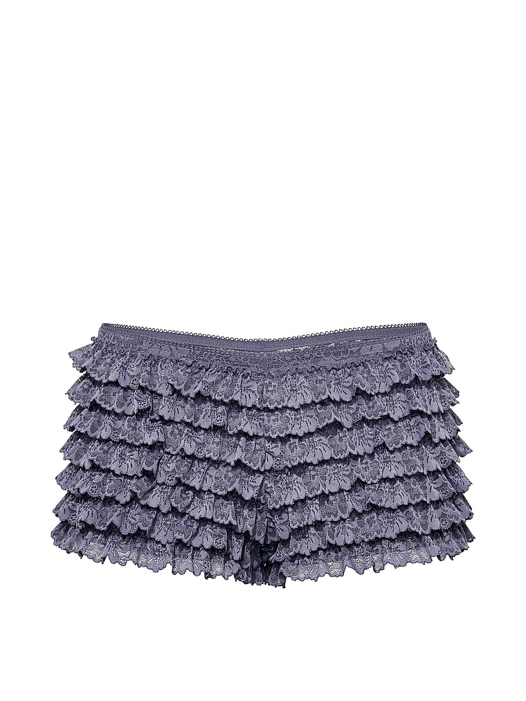 PINK GRWPINK™ Ruﬄe Bloomer Panty, Dusty Iris, offModelFront, 3 of 3