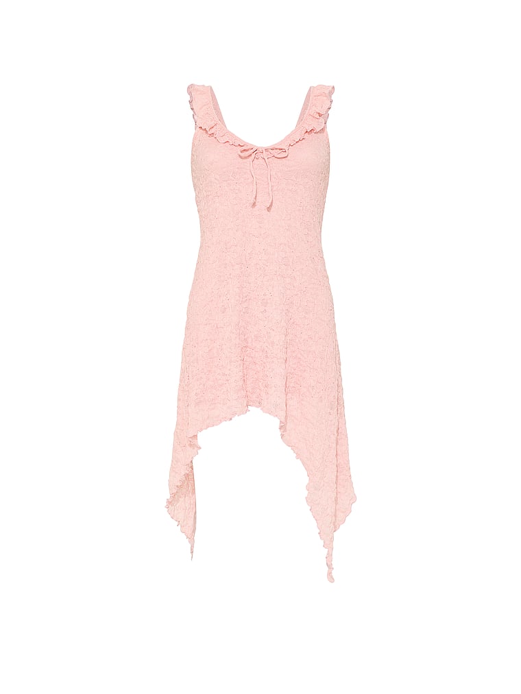 PINK Handkerchief-Hem Midi Dress, Dollhouse, offModelFront, 3 of 3