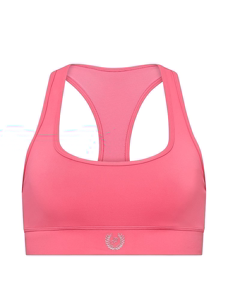 PINK PINK Relay™ Racerback Sports Bra, Vivid Pink, offModelFront, 3 of 3
