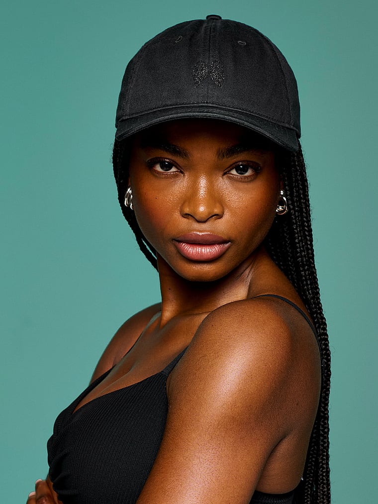Victoria's Secret, Victoria's Secret Baseball Cap, Black Bling, onModelFront, 1 of 4