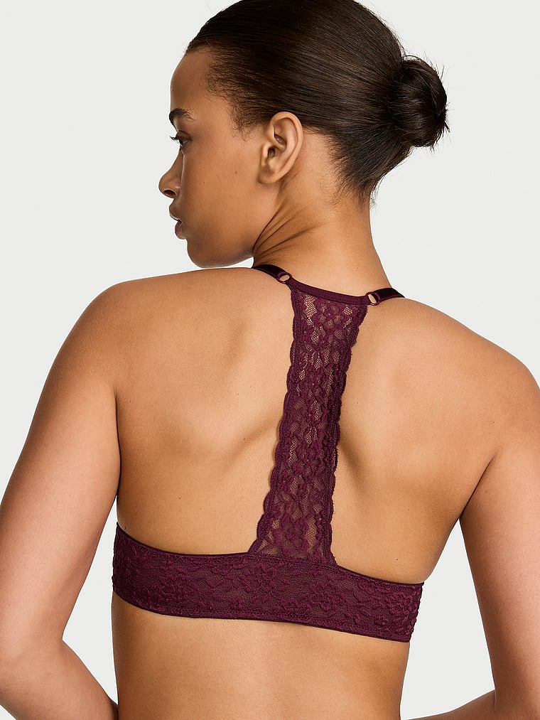 Victoria's Secret, Victoria's Secret Sexy Tee Sophia Lace Push-Up Bra, Rich Maroon, onModelBack, 2 of 3 Nisaa is 5'9" or 175cm and wears 34B or Small