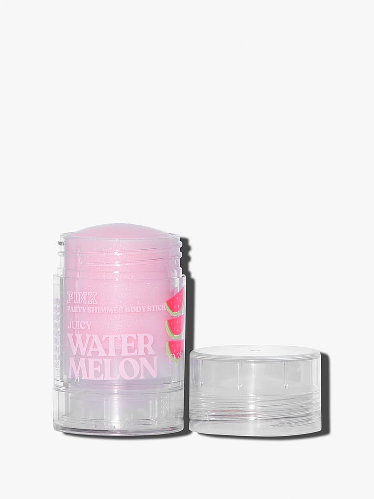 Victoria's Secret, Body Care Juicy Watermelon Party Shimmer Stick, Watermelon, onModelSide, 3 of 3