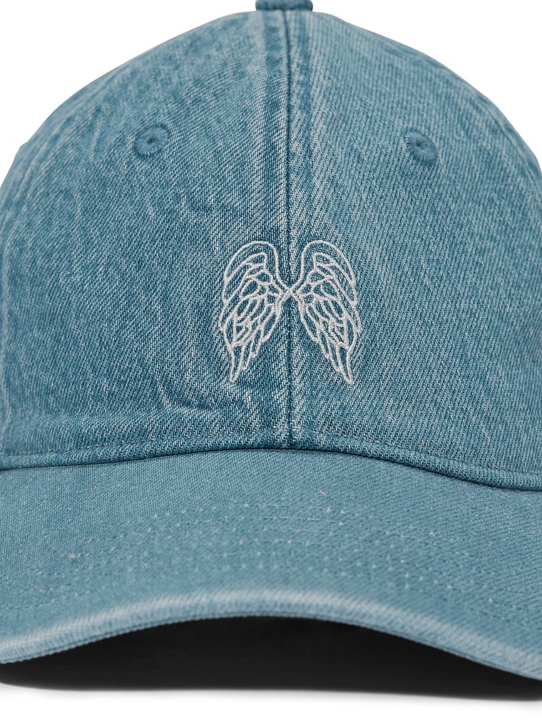 Victoria's Secret, Victoria's Secret Baseball Cap, Denim Wash, onModelBack, 2 of 3