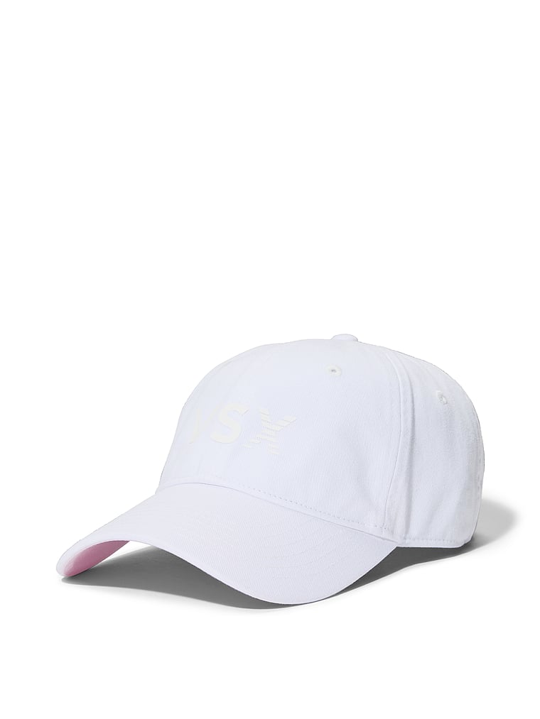 Victoria's Secret, Victoria's Secret VSX Baseball Cap, White, offModelFront, 3 of 4