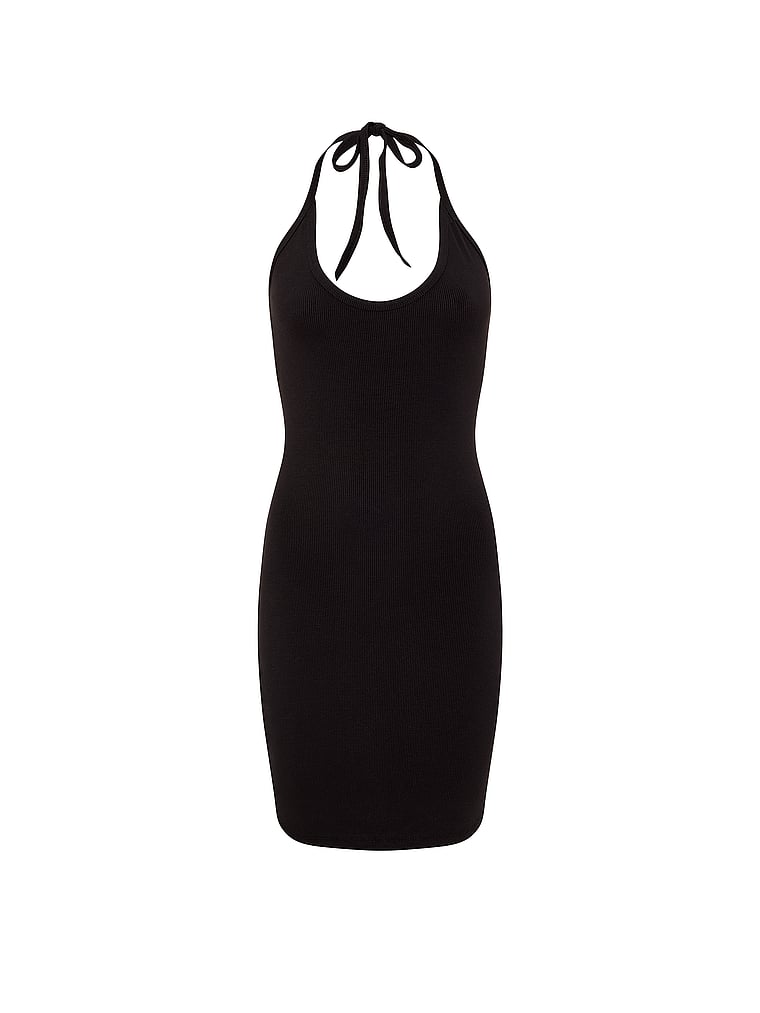 All-Day Soft Rib Halter Dress