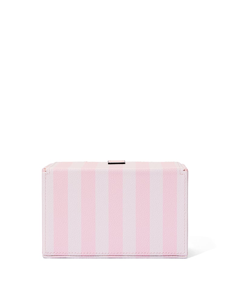 Victoria's Secret, Victoria's Secret Jewelry Box Travel Case, Heritage Stripe, detail, 3 of 3