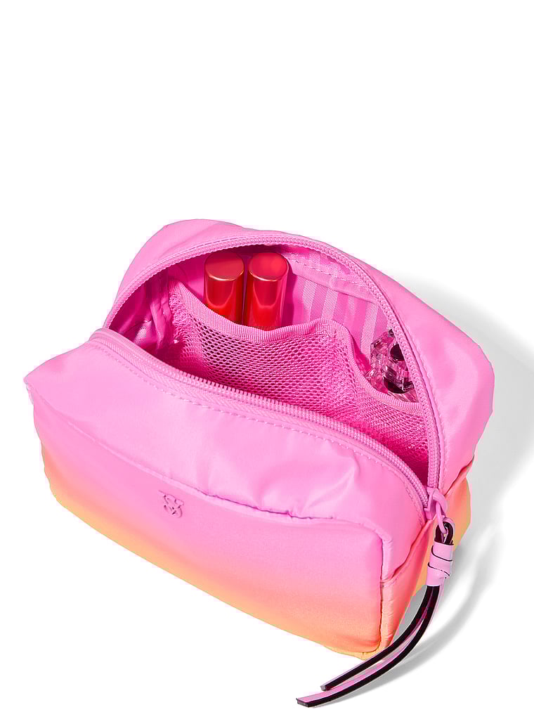 Victoria's Secret, Victoria's Secret Boxy Case Makeup Bag, Pink Ombre, onModelBack, 2 of 3