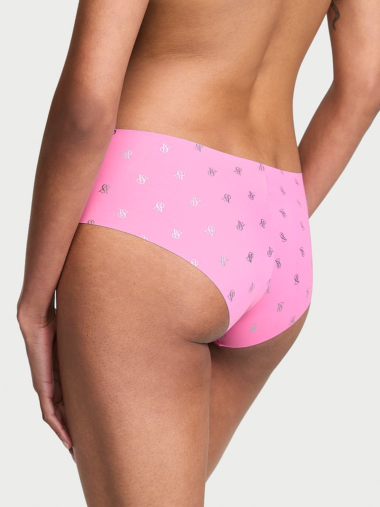 Victoria's Secret, No-Show No-Show Daisy Lace Cheeky Panty, Pink Sugar Vs Foil, onModelBack, 2 of 3