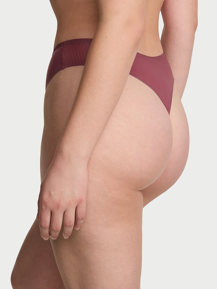 Victoria's Secret, Body by Victoria Body by Victoria Flex Mid-Rise Thong Panty, Morning Rose, onModelBack, 2 of 3