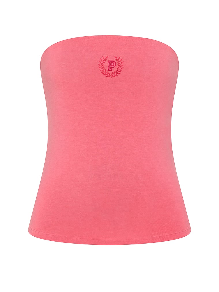 PINK All-Day Cotton™ Tube Top, Vivid Pink, offModelFront, 3 of 4
