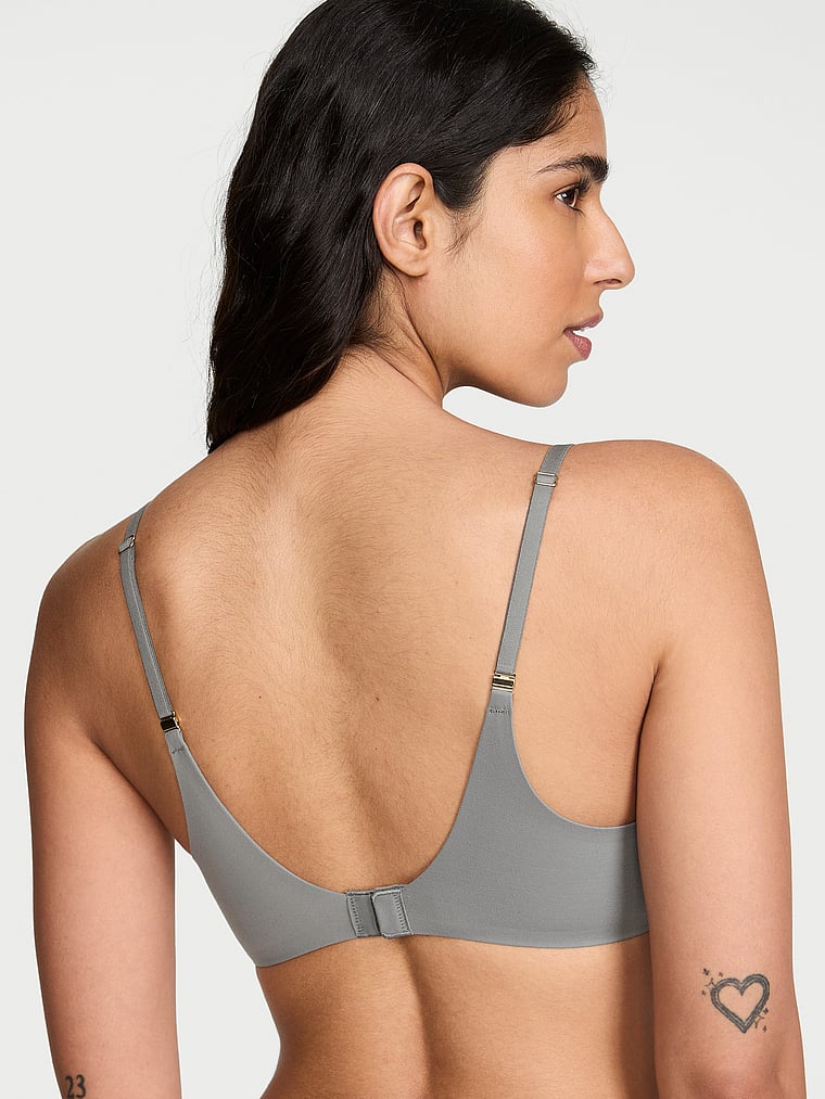 Victoria's Secret, Love Cloud Perfect Shape Incredible Push-Up Bra, Steel Grey, onModelBack, 2 of 3 Anisha is 5'11" or 180cm and wears 34B or Small