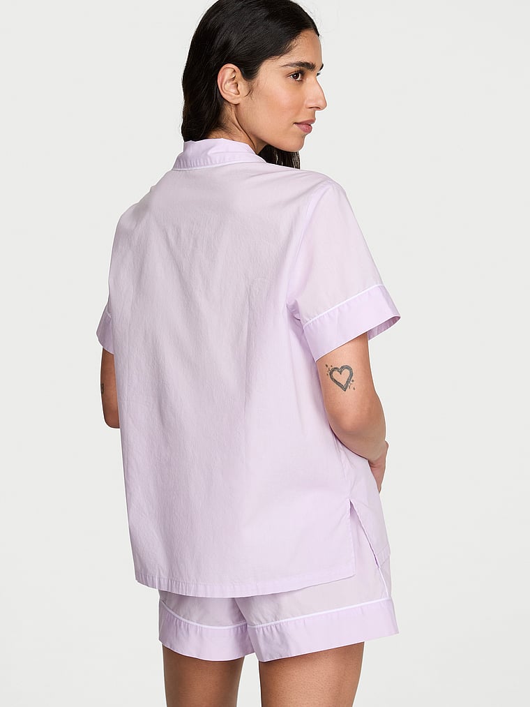 Victoria's Secret, Victoria's Secret Heritage Cotton Short Pajama Set, Perfume, onModelBack, 2 of 4 Anisha is 5'11" and wears S/Long