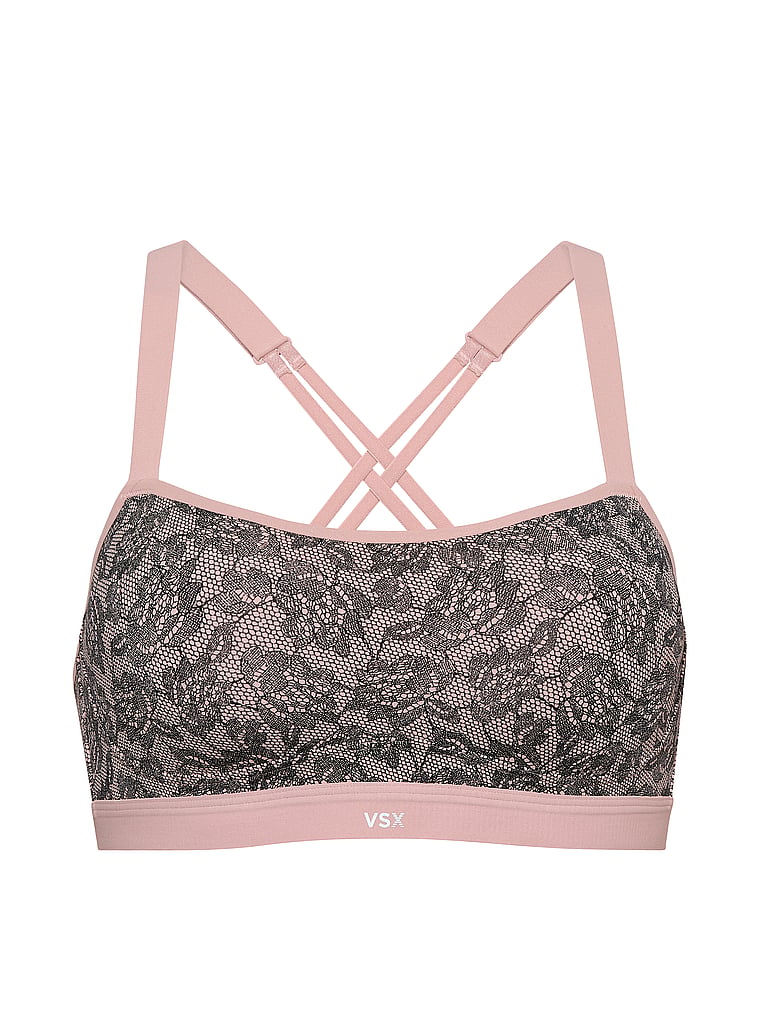 Victoria's Secret, VSX VSX Angel™ Sports Bra, Lace Print, offModelFront, 3 of 4