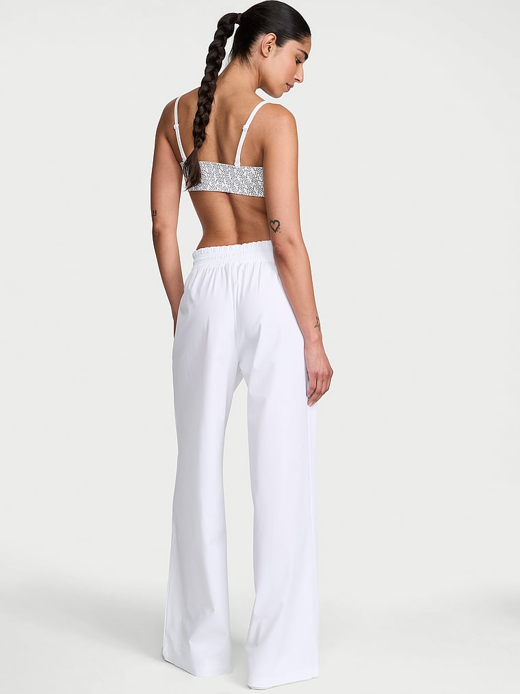 Victoria's Secret, VSX VSX ActiveFlex Wide-Leg Pant, VS White, onModelBack, 2 of 3 Anisha is 5'11" and wears Small