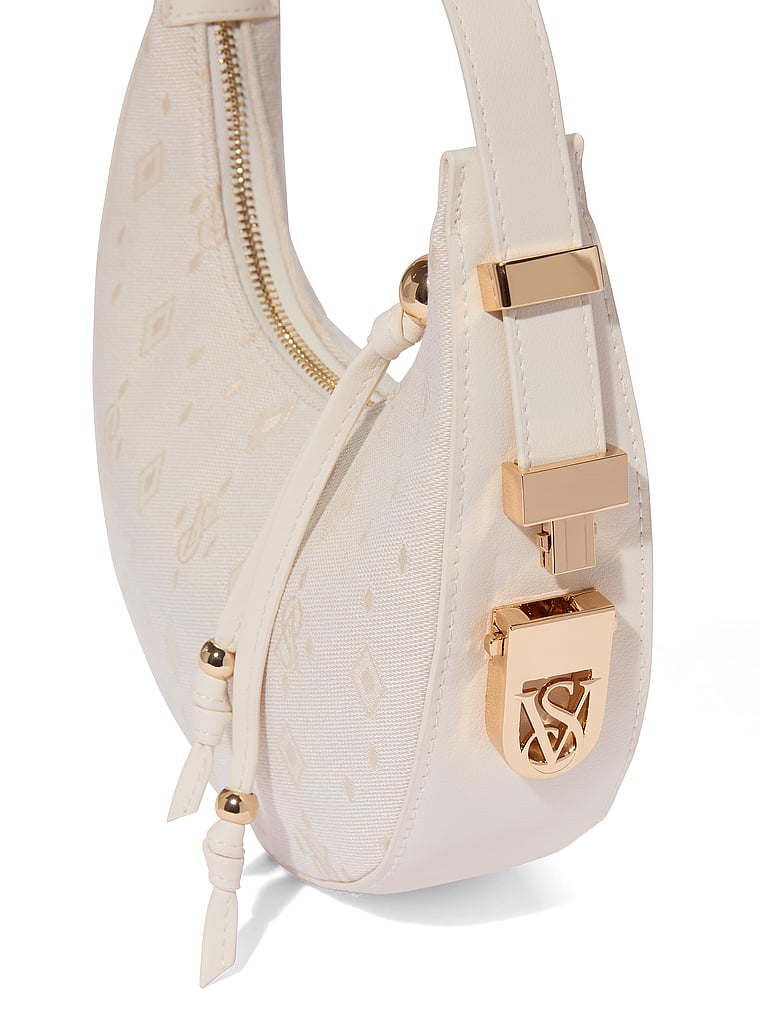 Victoria's Secret, Victoria's Secret Small Crescent Bag, Pink, detail, 4 of 4