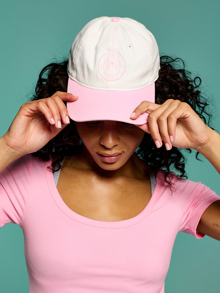 Victoria's Secret, Victoria's Secret Baseball Cap, Pink, onModelFront, 1 of 3