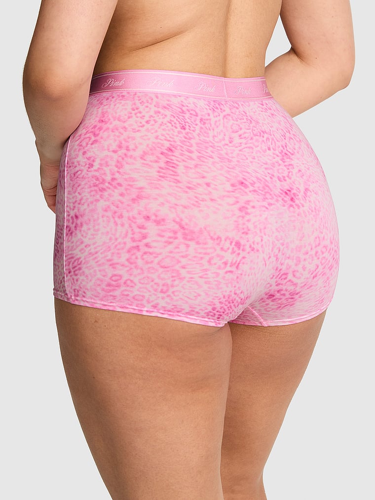 Logo Cotton High-Waist Boyshort Panty