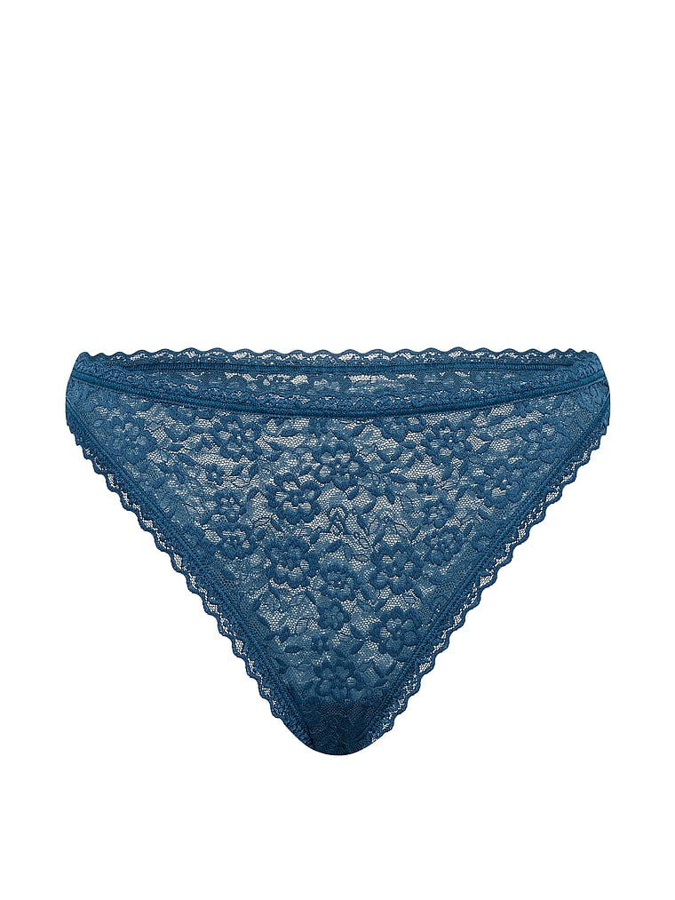 Victoria's Secret, The Lacie Lace Brief Panty, Midnight Sea, offModelFront, 3 of 3