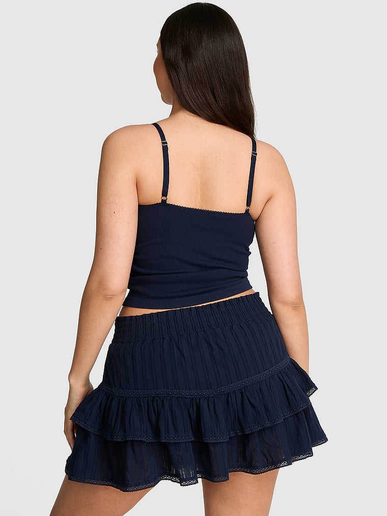 PINK AnyWear Cami, Noir Navy, onModelBack, 2 of 3 Breanna is 5'8" or 173cm and wears Medium
