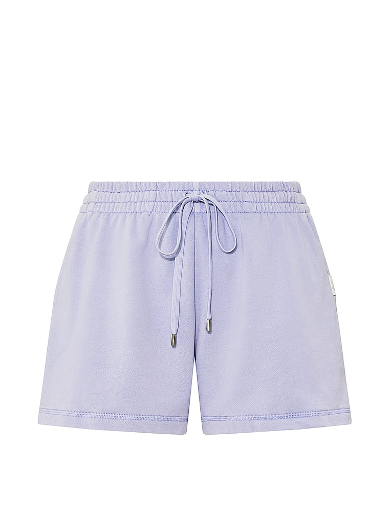 Victoria's Secret, Angel Essentials Off-Duty Terry Lounge Shorts, Washed Icy Lavender, offModelFront, 3 of 3