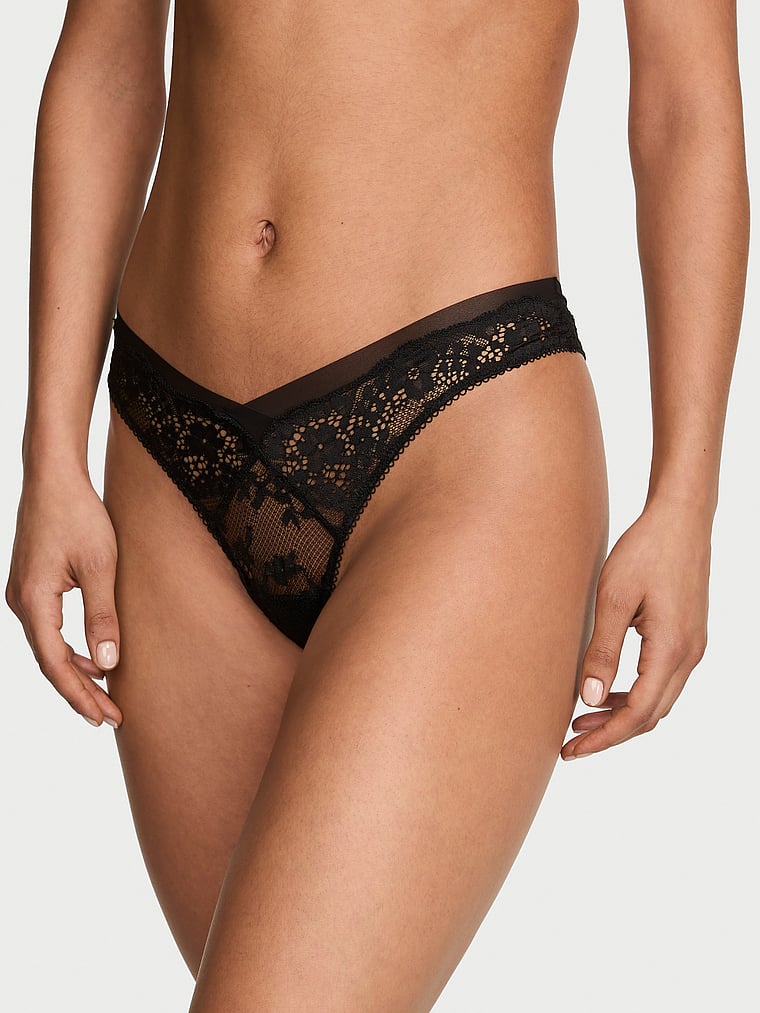 Lace & Mesh Brazilian Panty