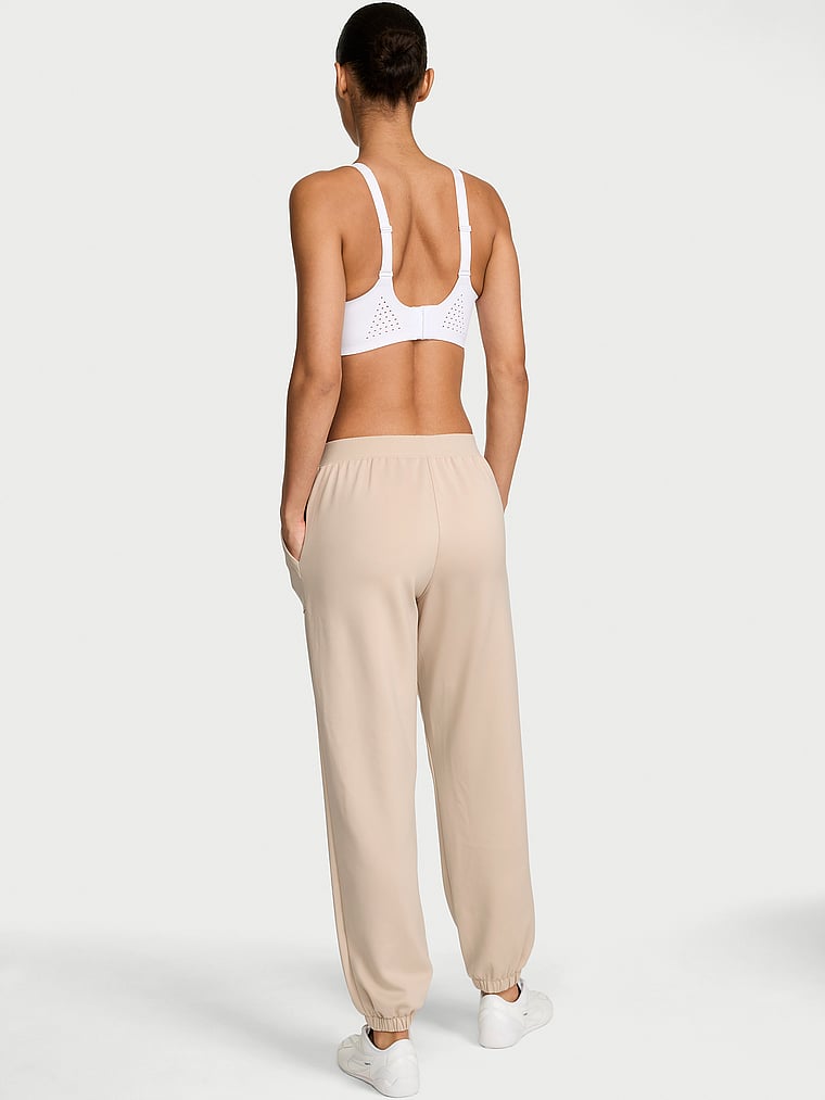 Victoria's Secret, VSX VSX Soft Jersey Jogger Track Pant, Oyster, onModelBack, 2 of 4