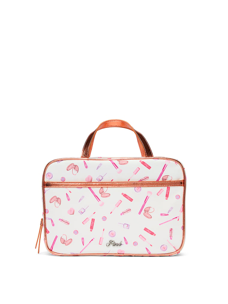 PINK Travel Toiletry Bag, Makeup Print, onModelFront, 1 of 3