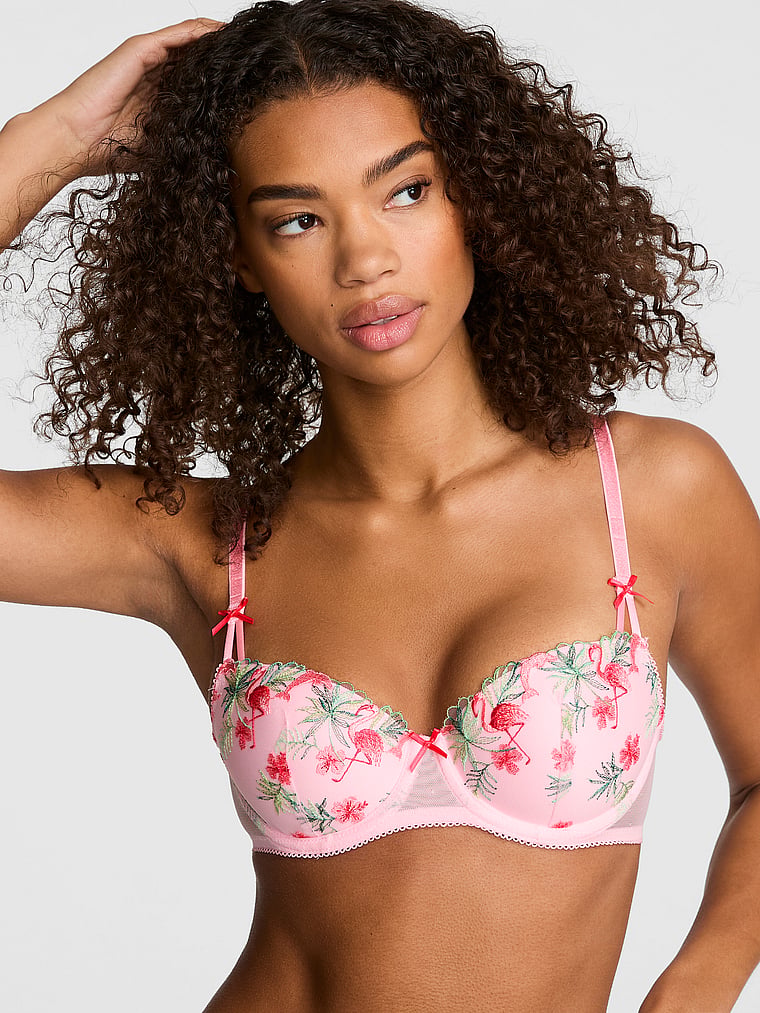 Buy PINK Wink™ Lightly Lined Balconette Bra, Red Pepper - Order