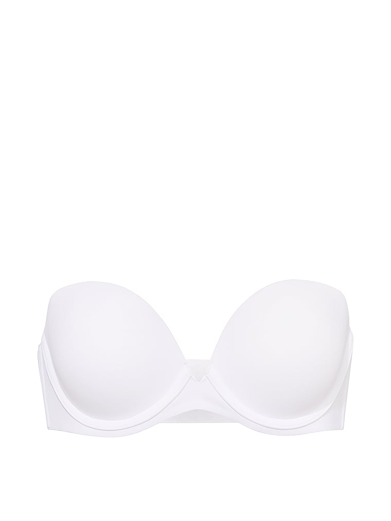 Victoria's Secret, Invisible by Victoria’s Secret Push-Up Strapless Bra, VS White, offModelFront, 2 of 4