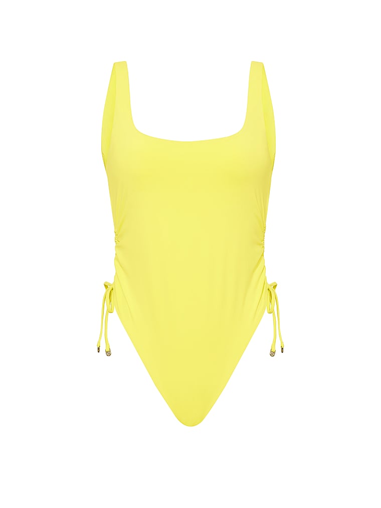 Victoria's Secret, Victoria's Secret Swim Itsy One-Piece Swimsuit, Electric Citron, offModelFront, 4 of 4