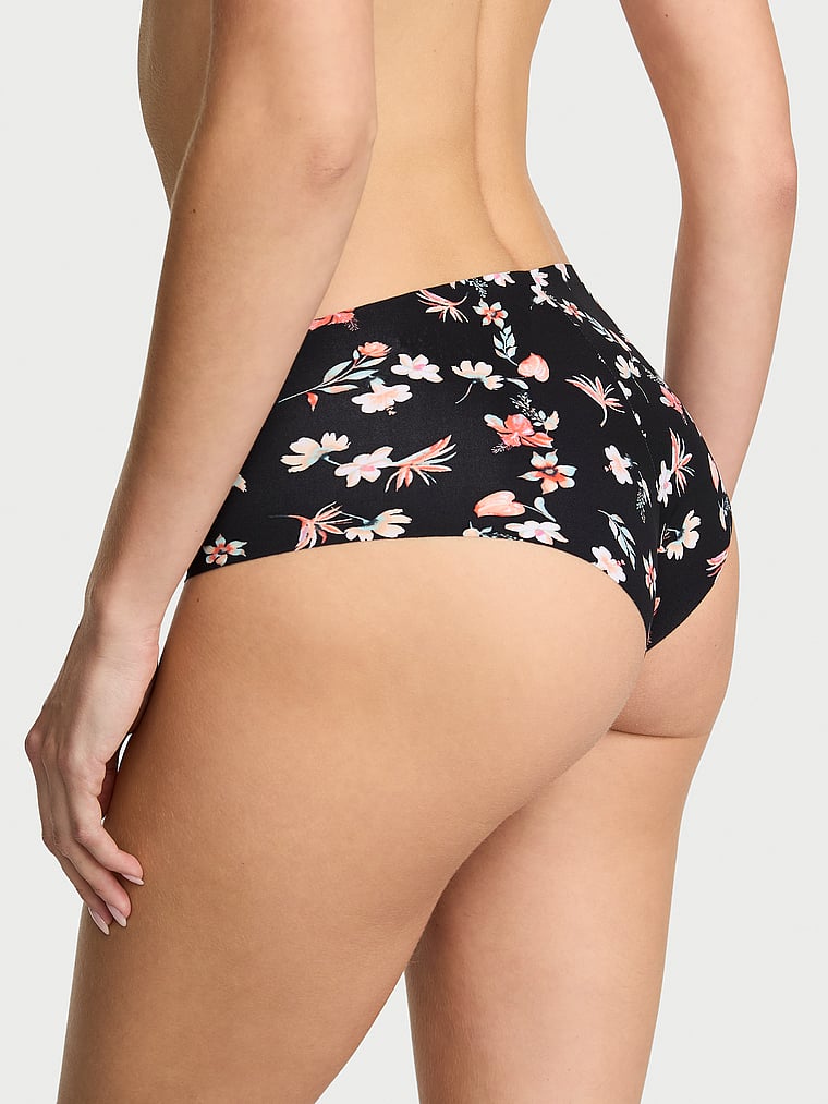 Victoria's Secret, No-Show No-Show Mesh Cheeky Panty, Black Tropical Floral, onModelBack, 2 of 3 Ari is 5'9" or 175cm and wears Small