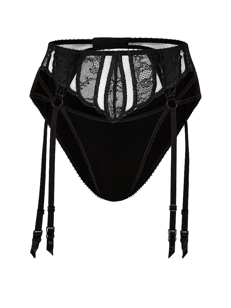 Desire Lines Embroidery Garter Panty